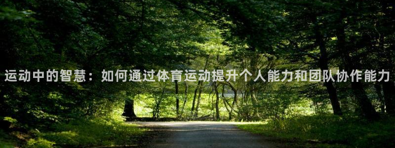 风速体育直播app：运动中的智慧：如何通过体育运动提升个人能力和团队协作能力